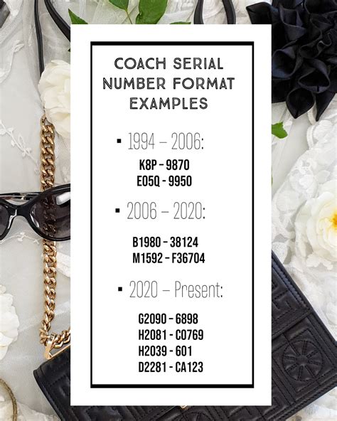 coach serial numbers examples